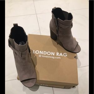 NWT London Rag peep toe booties